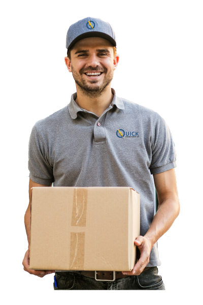 delivery man with logo uniform