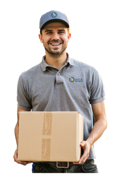 delivery man with logo uniform